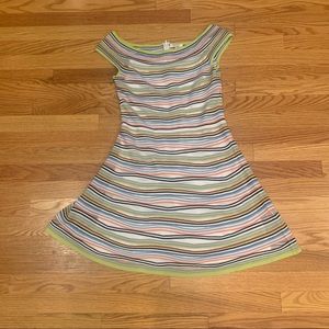 Parker striped off the shoulder dress